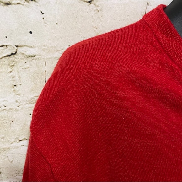 Jos A Bank Red Merino Wool V Neck Pullover Sweater - Picture 2 of 4